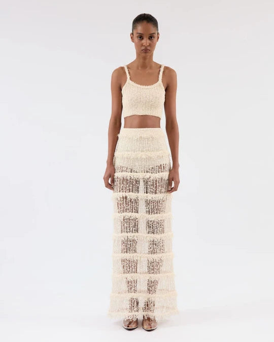 SAIA MIDI FRANJA BOUCLE GABRIELA