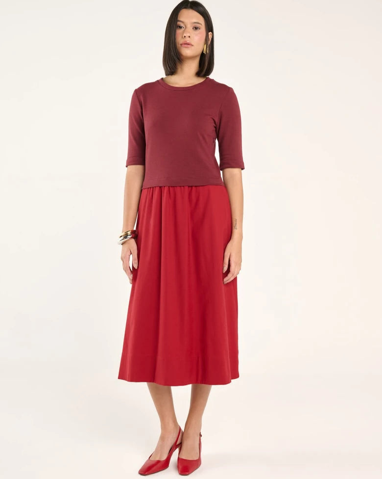 VESTIDO BORDEAUX
