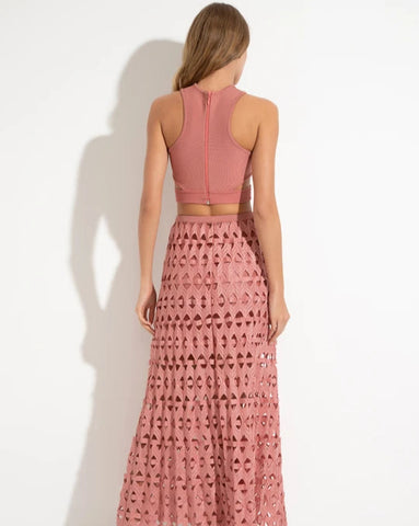 CROPPED COM BARRA  EM SEDA A FIO GAURA