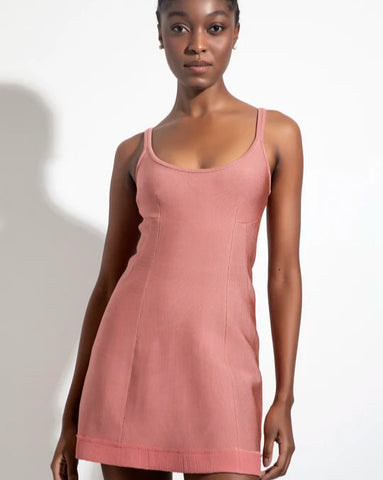 VESTIDO CURTO COM BARRA EM SEDA A FIO GAURA