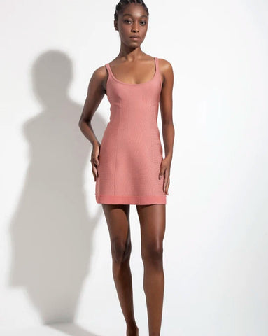 VESTIDO CURTO COM BARRA EM SEDA A FIO GAURA