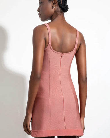 VESTIDO CURTO COM BARRA EM SEDA A FIO GAURA