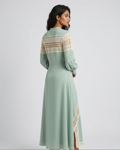 VESTIDO COM RENDA DETALHA TORCAO