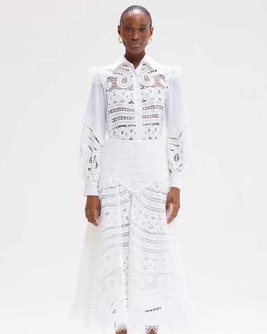 SAIA MIDI PATBO OFF WHITE