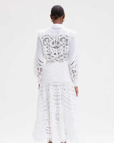 SAIA MIDI PATBO OFF WHITE