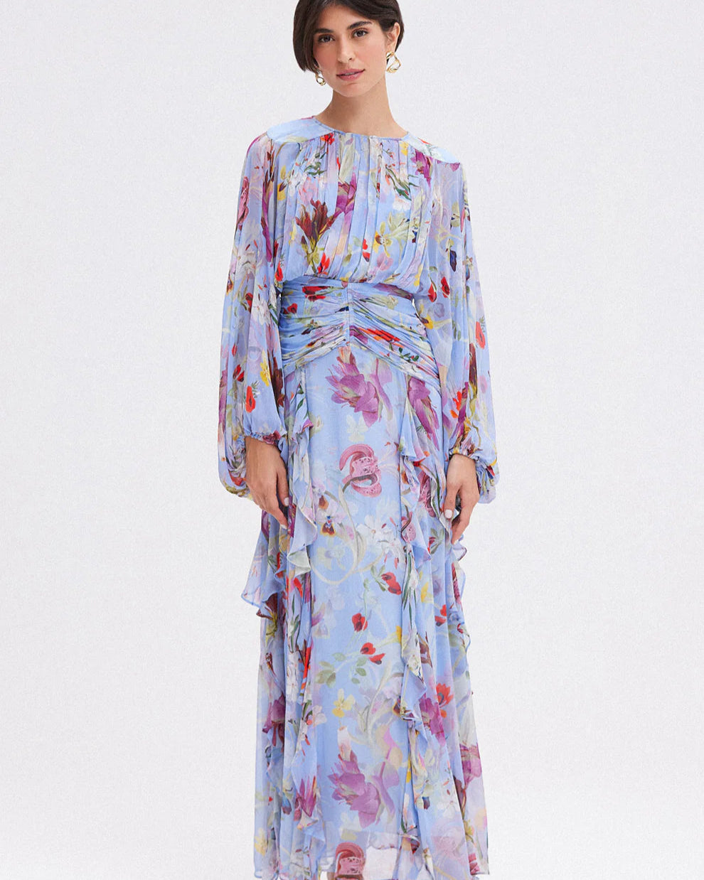 VESTIDO LONGO PRINT AZUL