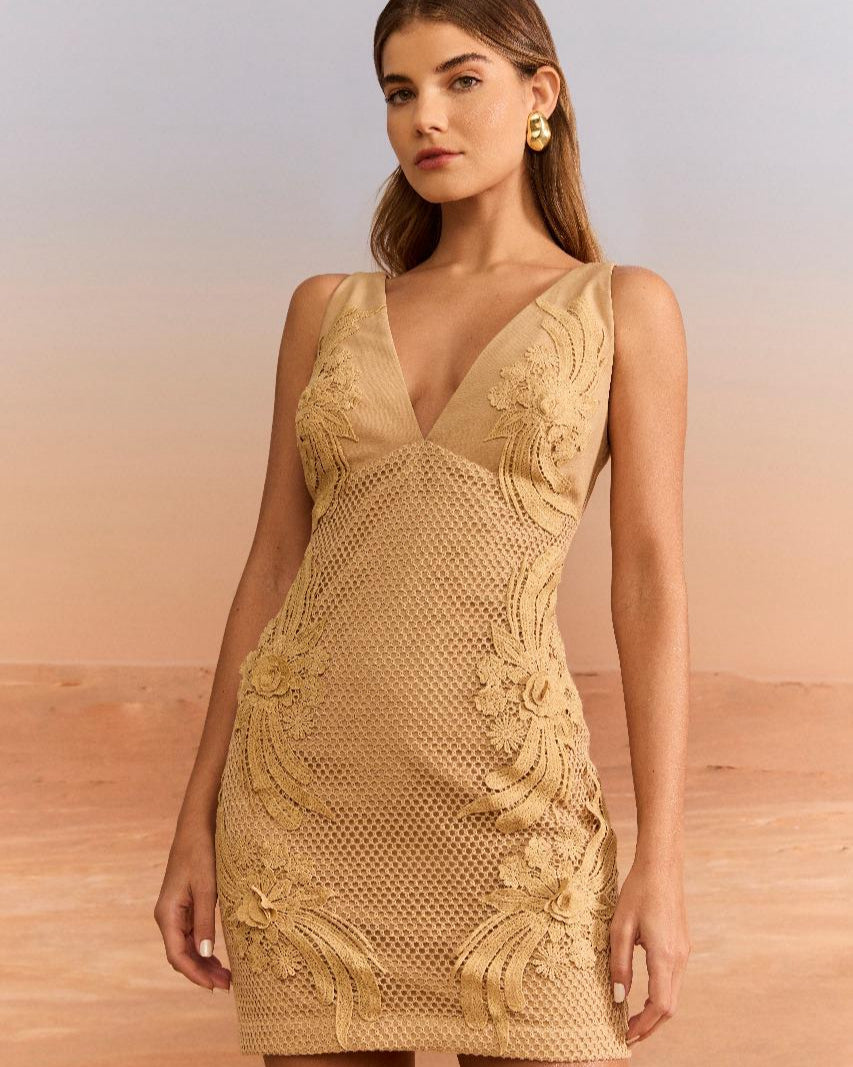 VESTIDO CURTO TELA FLORES