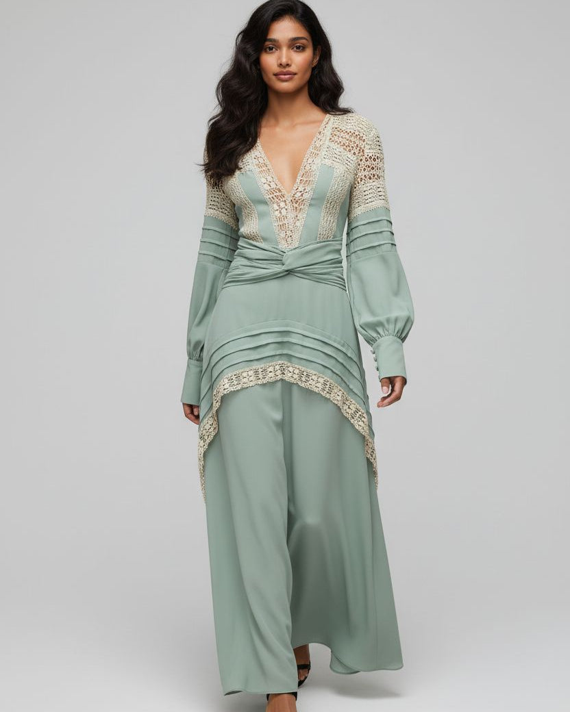 VESTIDO COM RENDA DETALHA TORCAO